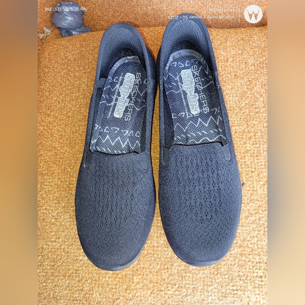 Skechers Black Slip-On Shoes